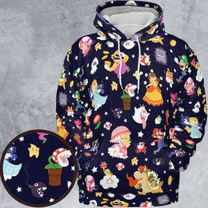 Mushroom Kingdom Super Mario All-over Print Hoodie