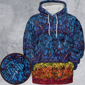 Stained Glass Cthulhu H.P Lovecraft All-over Print Hoodie