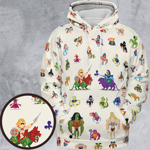 He-Man & Masters Of The Universe Characters Pattern All-over Print Hoodie