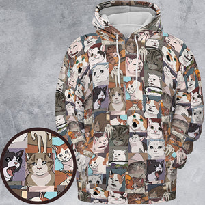 Funny Cat Internet Meme All-over Print Hoodie