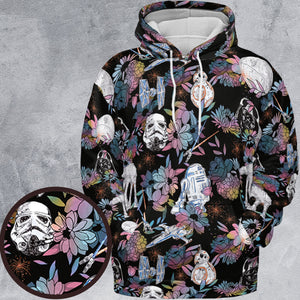 Floral Wars Dark Side Star Wars Pattern All-over Print Hoodie