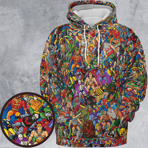 MOTU's Characters Figure Pattern He-man and The Masters of The Universe All-over Print Hoodie