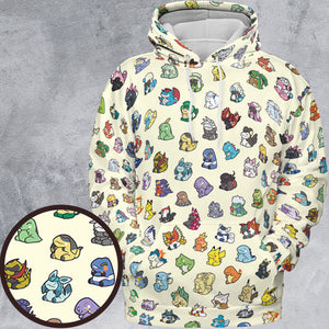 Pokemon In Substitute Style All-over Print Hoodie