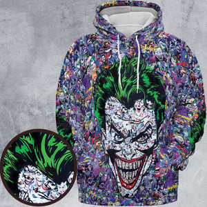 Joker The Most Favourite Characters Pattern All-over Print Hoodie