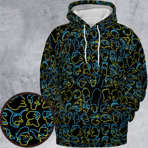 The Simpsons Neon All-over Print Hoodie