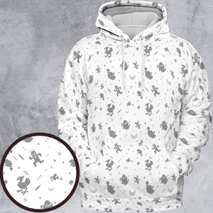Final Fantasy Creatures Pattern All-over Print Hoodie