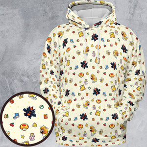 Super Mario Characters Pattern All-over Print Hoodie