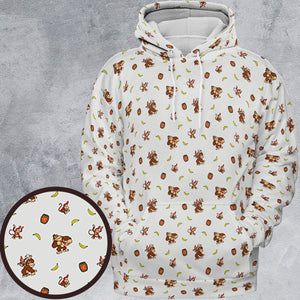 Nintendo Donkey Kong Characters Pattern All-over Print Hoodie