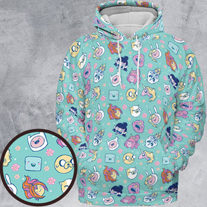 Adventure Time Floral Pattern All-over Print Hoodie
