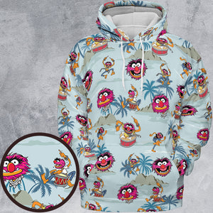Animal The Muppet Show Drum Tropical All-over Print Hoodie