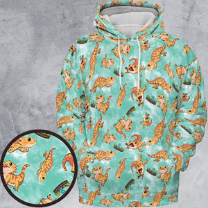 Bearded Dragon Pattern All-over Print Hoodie