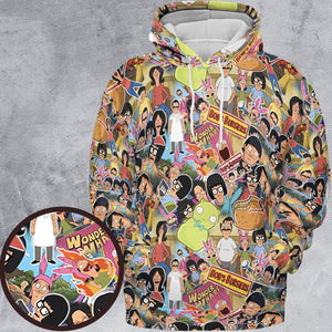 Bob's Burger Wonder Wharf All-over Print Hoodie