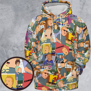 Bobby Face King Of The Hill All-over Print Hoodie