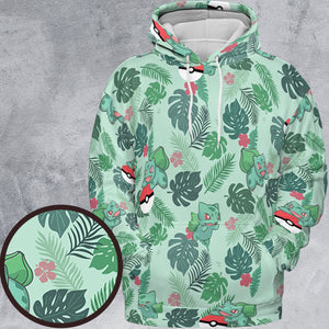 Bulbasaur Pokemon Pattern All-over Print Hoodie