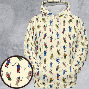 Carl In Masters Of The Universe Pattern All-over Print Hoodie