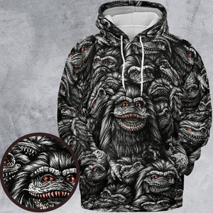 Critters Pattern Halloween All-over Print Hoodie