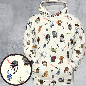 Star Wars Characters As Cats All-over Print Hoodie