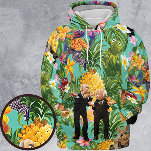 Statler And Waldorf Muppets Tropical All-over Print Hoodie
