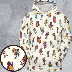 80s Pizza Time Theater Chuck E Cheese All-over Print Hoodie