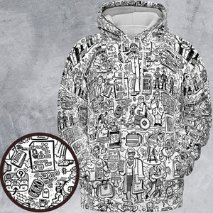 The Big Lebowski Doodles All-over Print Hoodie