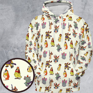 Snorky Fleegle Drooper Bingo The Banana Splits All-over Print Hoodie