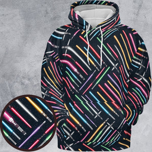Lightsabers Star Wars Pattern All-over Print Hoodie