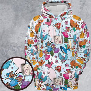 Jaq, Gus, & Sewing Friends All-over Print Hoodie