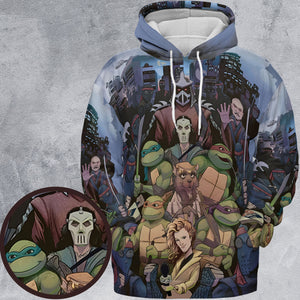 Turtles vs Ninja Teenage Mutant Ninja Turtles All-over Print Hoodie