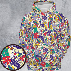 Aloha Garfield And Odie All-over Print Hoodie