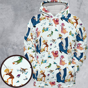 Sword in the Stone Pattern All-over Print Hoodie