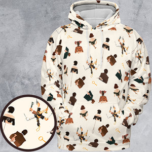 Clue The Movie Characters Pattern All-over Print Hoodie