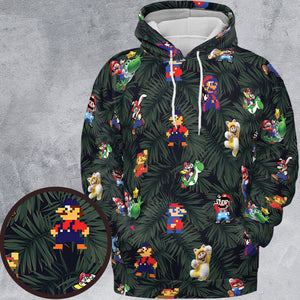 Tropical Mario Super Mario All-over Print Hoodie