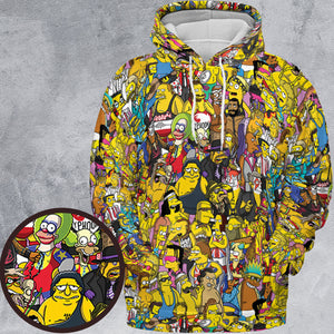 WWF Simpsons All-over Print Hoodie