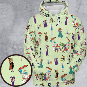 Witches Cartoon Characters All-over Print Hoodie