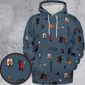 Headless Horseman Ichabod and Mr. Toad All-over Print Hoodie
