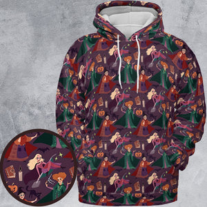 Sanderson Sisters Pattern All-over Print Hoodie