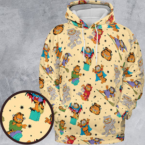 Nostalgic Cat Garfield's Halloween Adventure All-over Print Hoodie