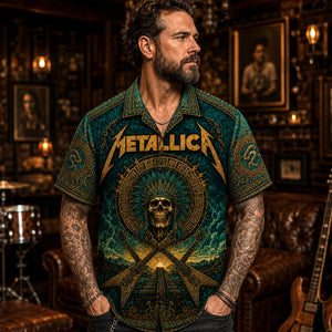 Metallica Hawaiian Shirt, Kill Em All Thrash Button Up, Seek and Destroy Fan Gift