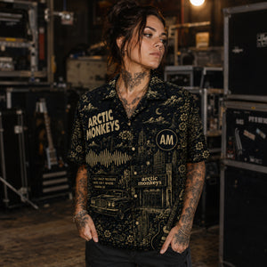 Arctic Monkeys Hawaiian Shirt, AM Indie Rock Button Up, Do I Wanna Know Music Fan Gift