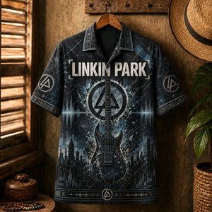 Linkin Park Hawaiian Shirt, Papercut Alternative Button Up, Hybrid Theory Collector Gift