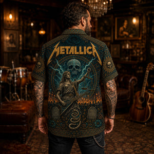 Metallica Hawaiian Shirt, Fuel Hard Rock Button Up, Reload Era Music Fan Gift