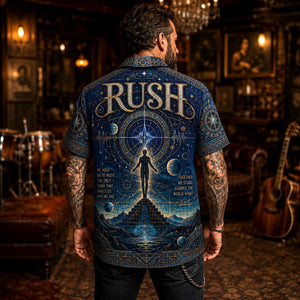 Rush Hawaiian Shirt, Grace Under Pressure Button Up, Distant Early Warning Fan Gift