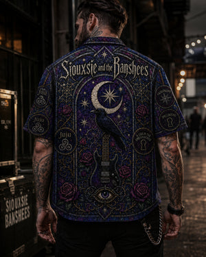 Siouxsie and the Banshees Hawaiian Shirt, Gothic Post Punk Button Up, Banshees Alternative Fan Gift