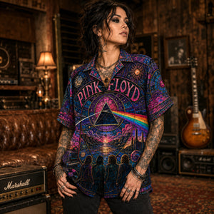 Pink Floyd Hawaiian Shirt, Division Bell Button Up, Classic Album Fan Gift