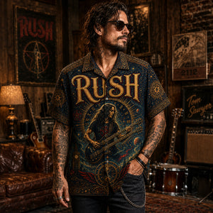 Rush Hawaiian Shirt, Tom Sawyer Rock Button Up, Moving Pictures Fan Gift