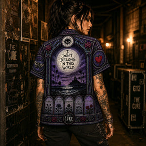 The Cure Gothic Hawaiian Shirt, Disintegration Gothic Rock Button Up, Boys Dont Cry Music Fan Gift