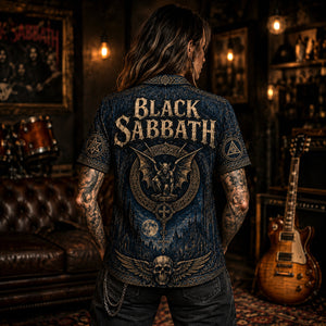 Black Sabbath Hawaiian Shirt, Master of Reality Button Up, Sweet Leaf Metal Fan Gift