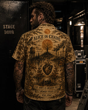 Alice in Chains The Dirt Is Buried Deep Hawaiian Shirt, Dirt Grunge Metal Button Up, Man in the Box Music Fan Gift