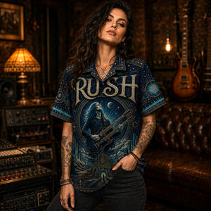 Rush Hawaiian Shirt, Grace Under Pressure Button Up, Distant Early Warning Fan Gift