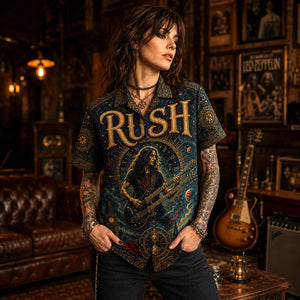 Rush Hawaiian Shirt, Tom Sawyer Rock Button Up, Moving Pictures Fan Gift